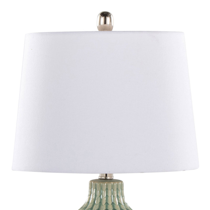 Contemporary Ceramic Table Lamp, Sage