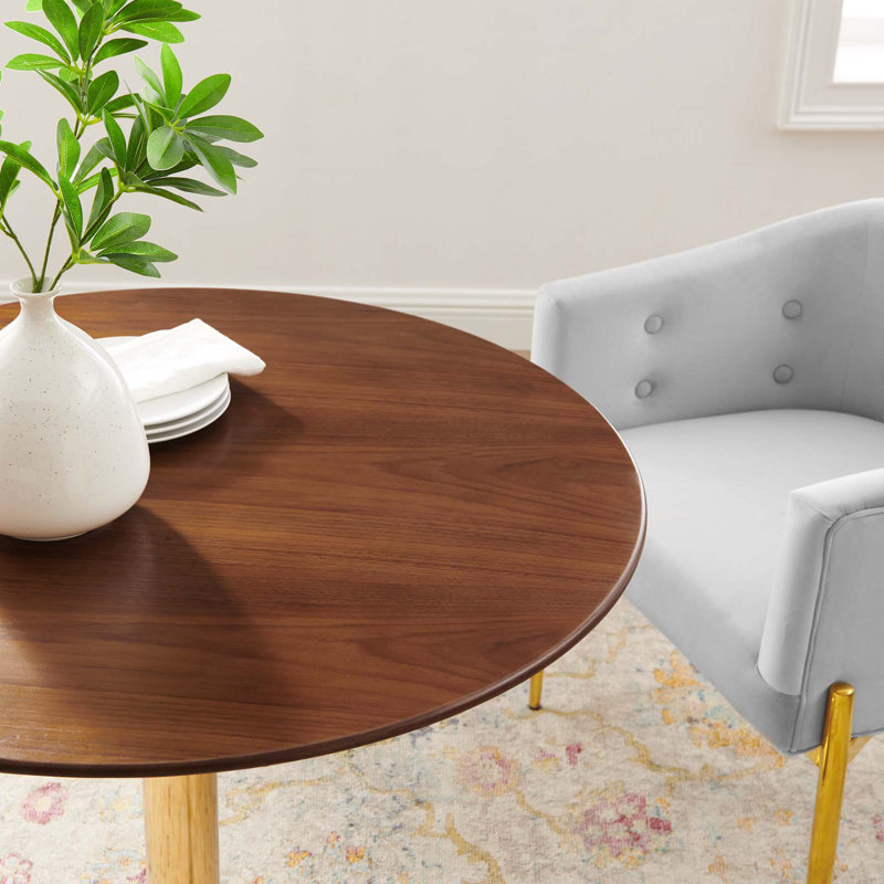 Modway Verne Dining Table, 35" L x 35" W, Walnut