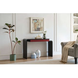 Contemporary Console Table with Two Spacious Drawers – Stylish Accent Piece for Entryways, Lounging Areas, and Living Spaces, Perfect for Displaying Décor and Keeping Spaces Organized