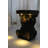 Bear Statue Plant Stand w/Solar Light