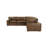 Hadleigh Brown Leather Modular L-sectional