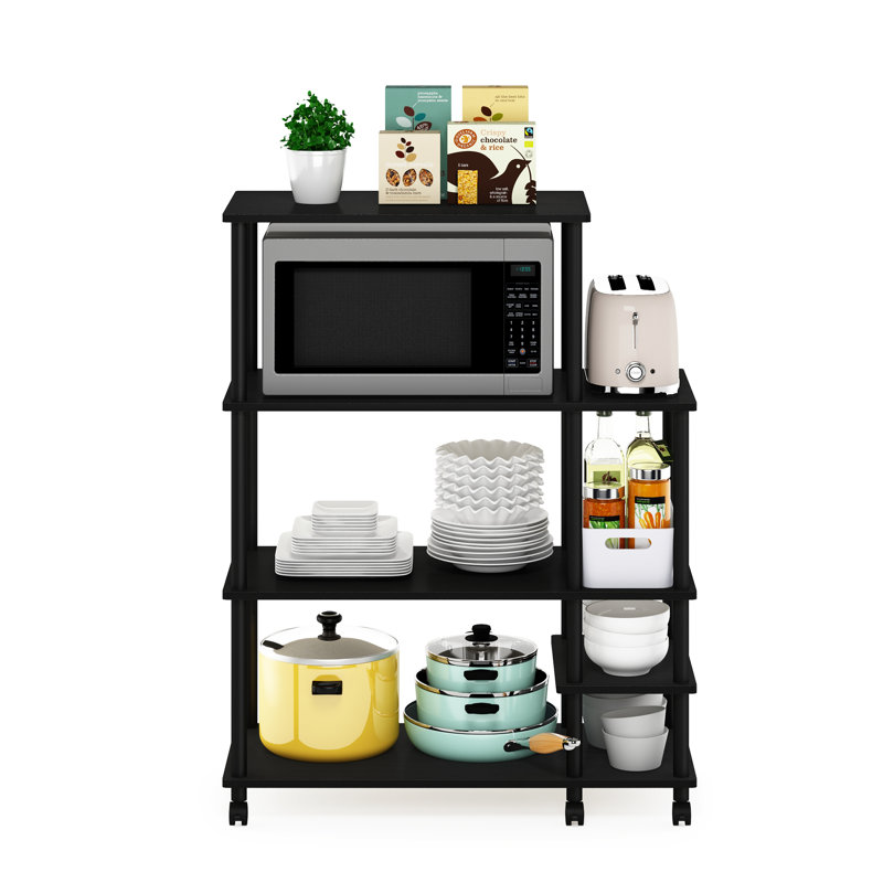 Debbi Wood Kitchen Cart, Americano/Black