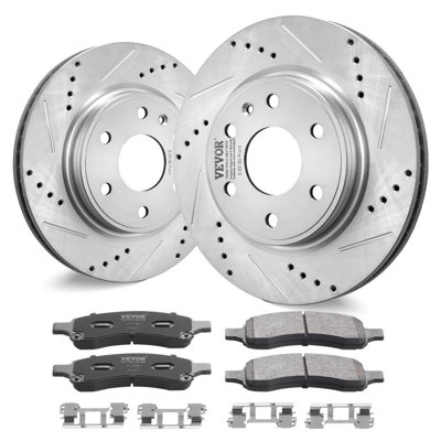 Ensemble de plaquettes de frein avant percées et percées pour Chevy Traverse GMC Acadia
