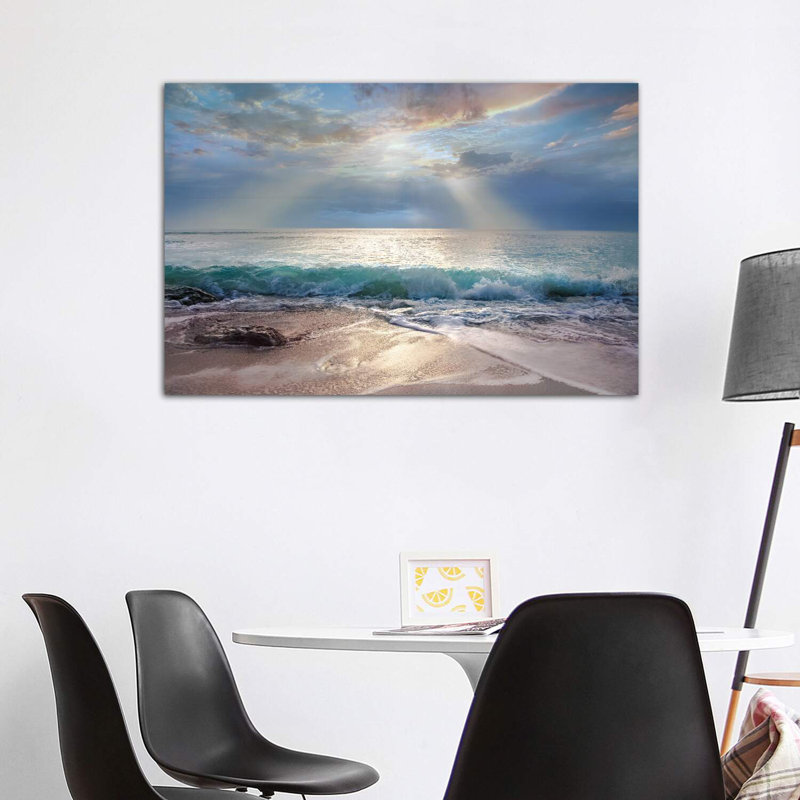 Aqua Blue Morning by Mike Calascibetta - Wrapped Canvas Print, 152.5 cm H x 101.5 cm W