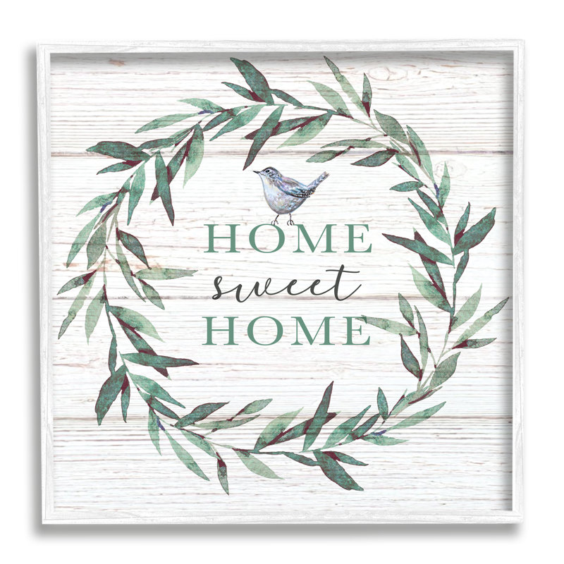 Home Sweet Home - Art textuel, Giclée encadrée noir minuit, H 24 po x l 24 po x 1,5 po