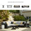 Canapé modulaire d'extérieur 3 pièces Beachcroft