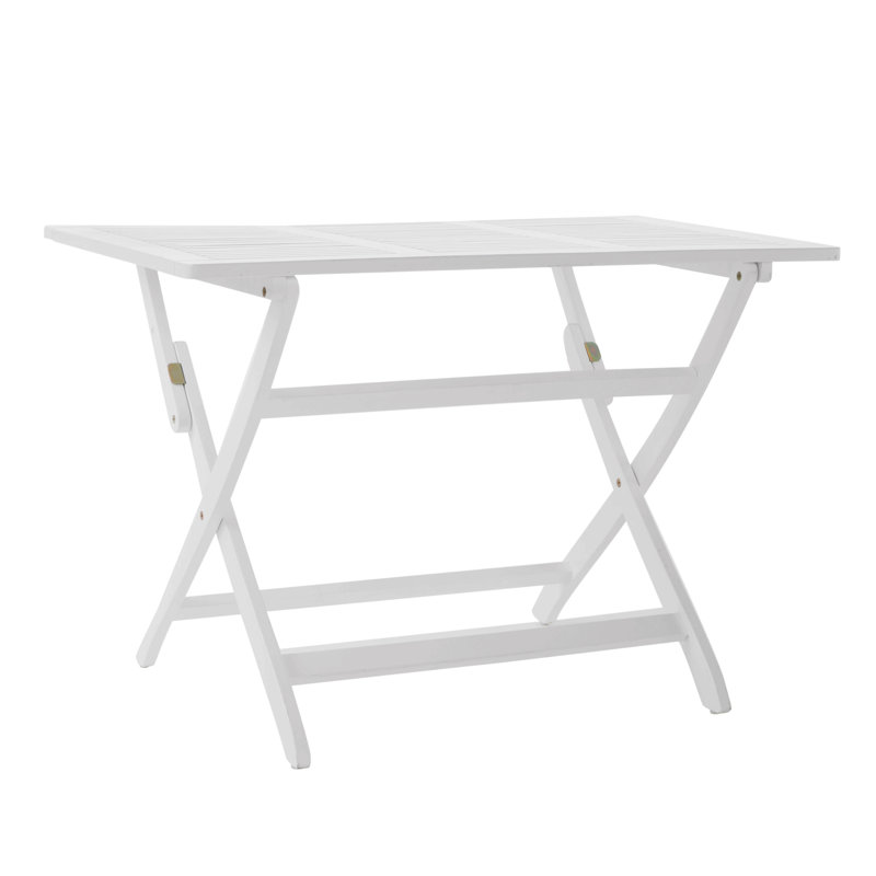43.5'' Foldable Table For Patio Garden, White