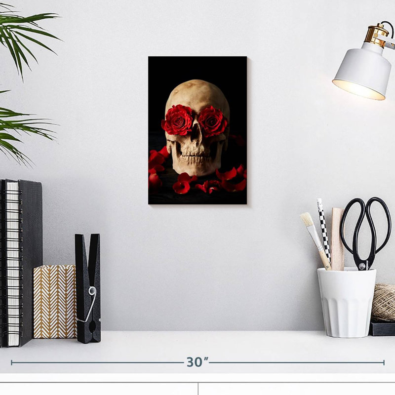 Passionate Skull, 12" H x 8" W