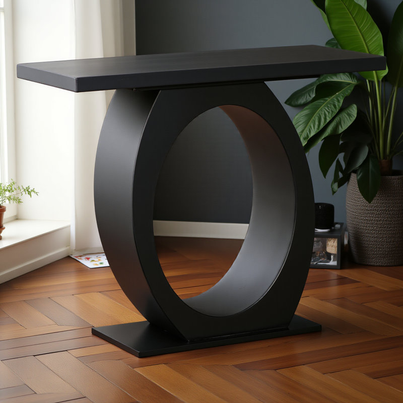 Console élégante et moderne avec base en forme d'œuf, stabilité et durabilité accrues, design épuré pour la décoration intérieure, parfaite pour le salon ou la chambre à coucher
