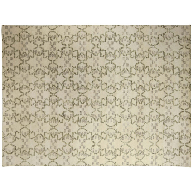 Modern One-of-a-Kind Rectangle 9' X 12' Hand Knotted Area Rug