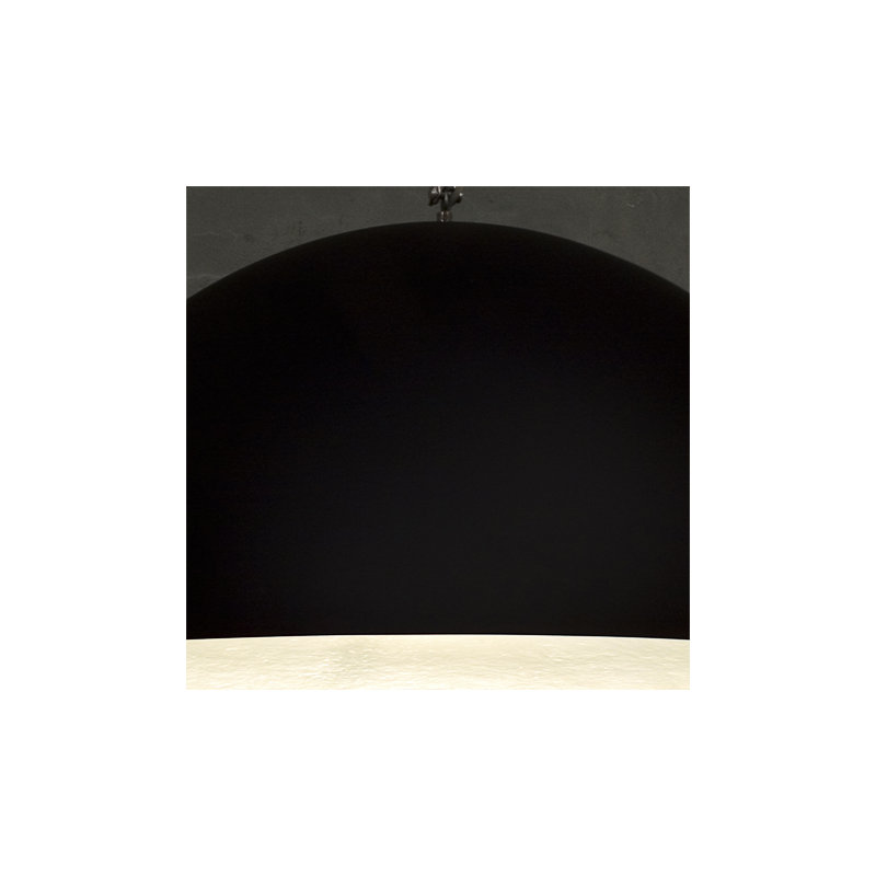 1 - Light Chrome Dome Pendant, Black/White