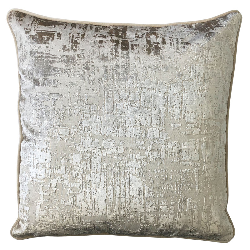 Gino Feather Throw Pillow, Beige