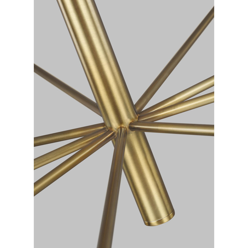Lustre à niveaux 15 lumières style bougie Tedder, Bronze brillant
