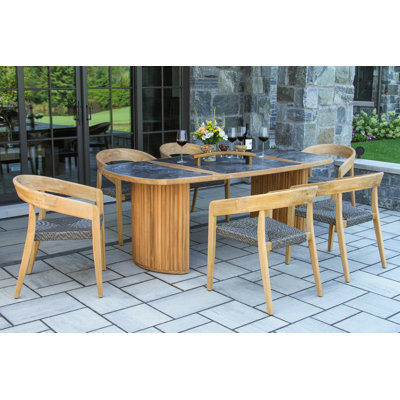 Estate 40" Teak Patio Dining Set