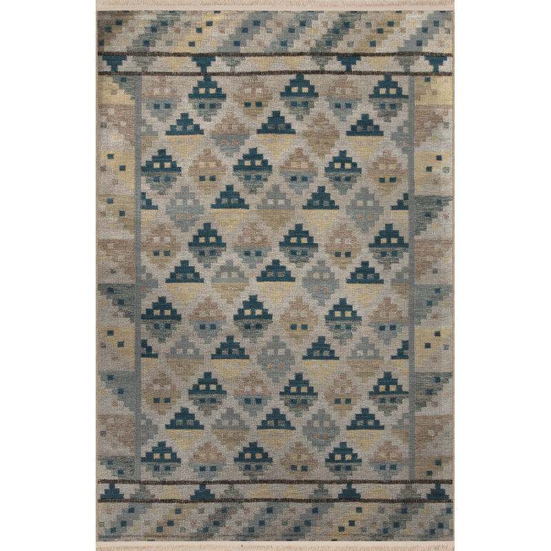 Tapis décoratif beige à motif géométrique scandinave, Tapis de couloir 3 pi 3,37 po x 6 pi 6,74 po