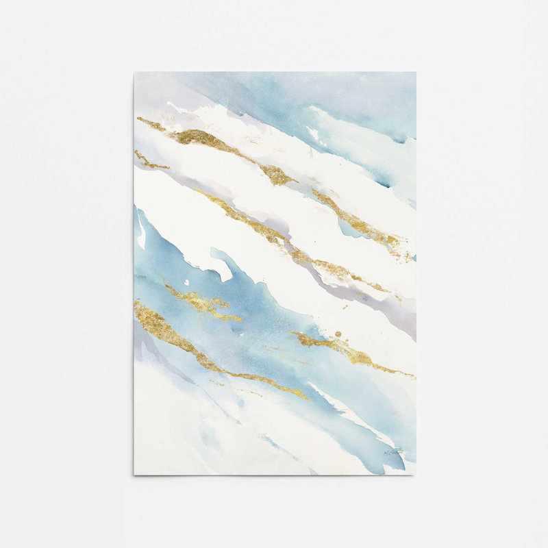 Snow Drift with Gold Accents, impression dans un cadre, Papier, H 36 po x l 24 po x P 0,1 po