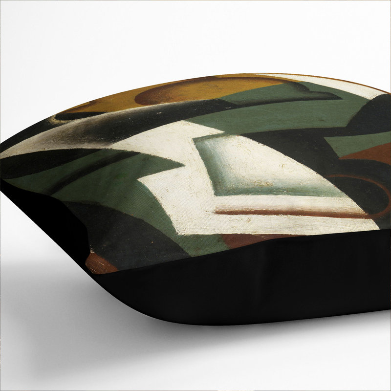 Cafeteria Square Throw Cushion, 55cm H x 55cm W x 20cm D, Black