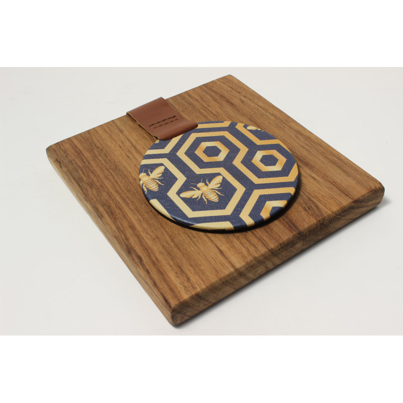 Porte-serviette en bois Blue Beehive