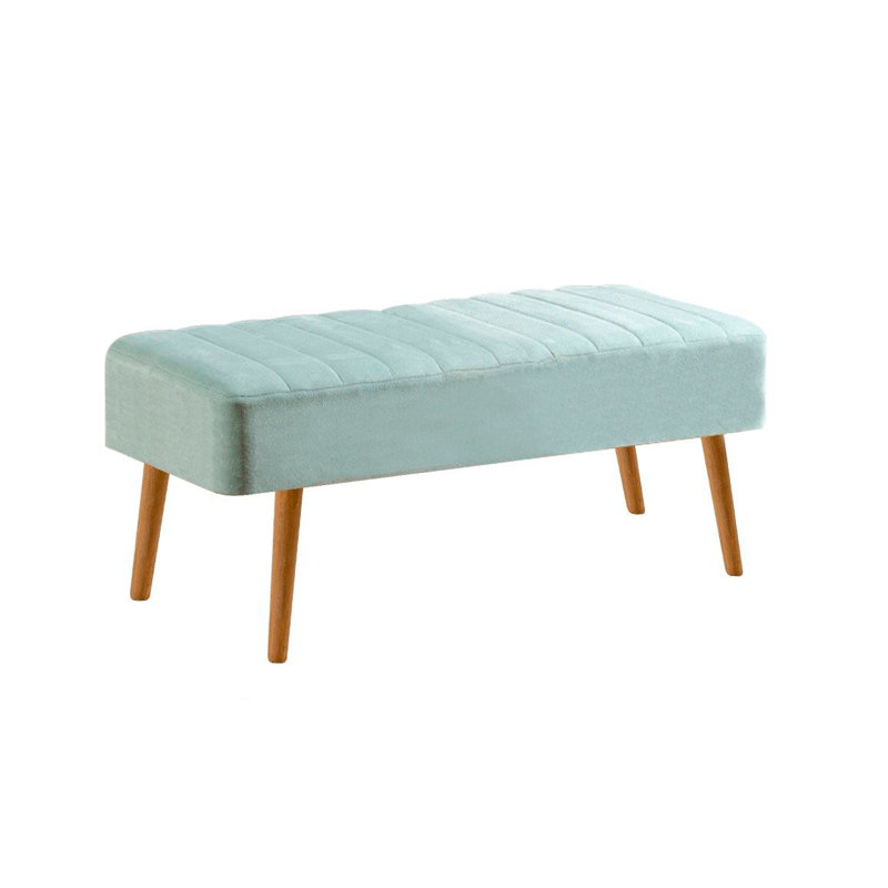 Modern Scandinavian Bench with PVC Legs, 35.4 x 17.7 x 15.7 inches | 100% Melamine Coated Particle Board, Thickness: 0.7 inches | Atlantic Pine & Pistachio Green, Stylish & Functional for Home Decor and Entryways
