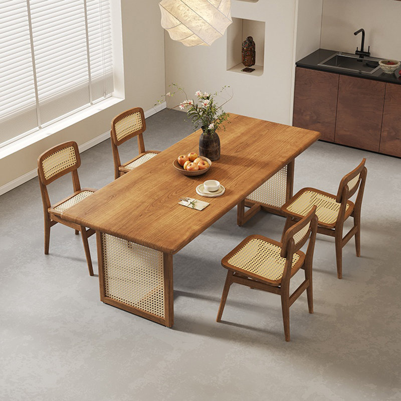 Ensemble de table de bon goût en bois massif, H 29,52 po x L 78,74 po x l 31,49 po