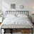 King Size Metal Headboard with USB Port and Charging Station，Adjustable Height