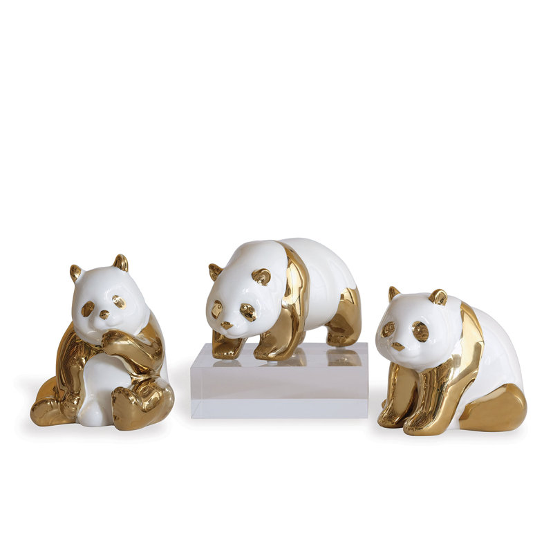 Ensemble 3 pièces d'objets de panda