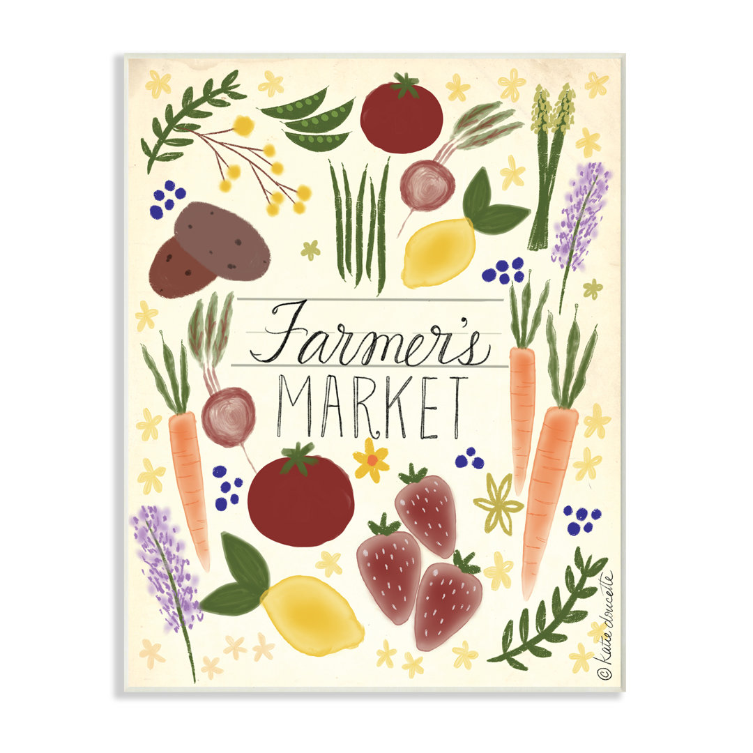 Farmers Market - Graphic Art Print on Canvas August Grove® 