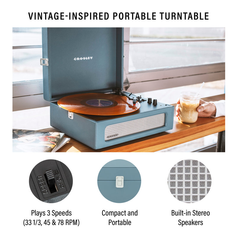 Voyager Turntable, Washed Blue