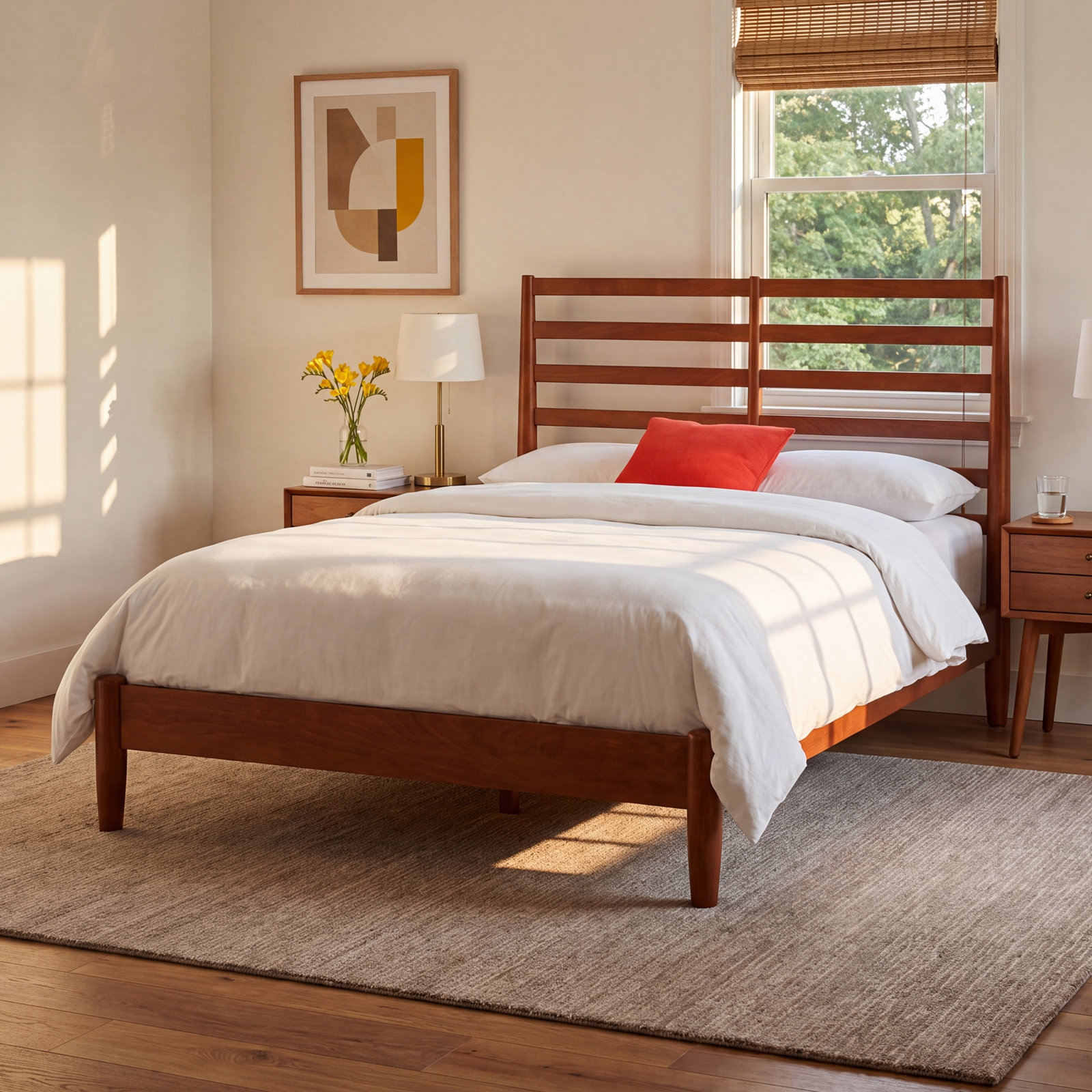 Williams Slatted Bed, Full, Chestnut