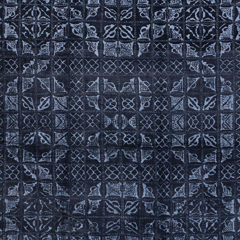Tapis abstrait moderne 4489, Carré 4 pi