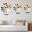 Vibrant Wild Spring Leaves and Wildflowers - horloge murale moderne-60186698