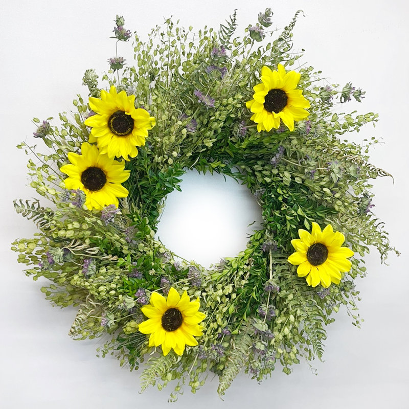 Handcrafted Dried Wreath, 26" H x 26" W x 5" D