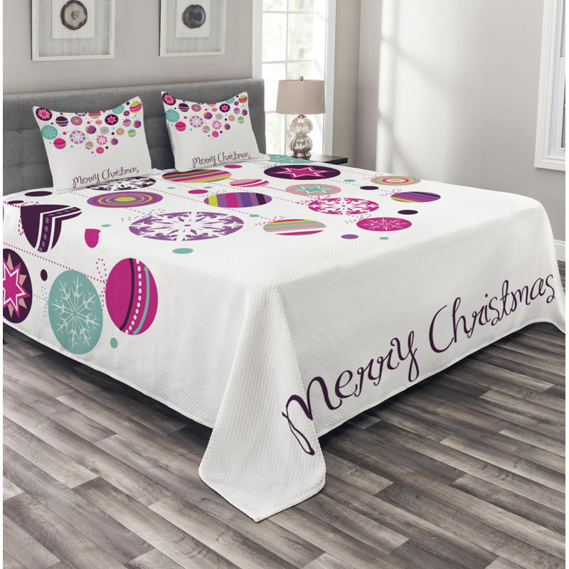 Modern & Contemporary Polyester Coverlet, King Coverlet + 2 Shams