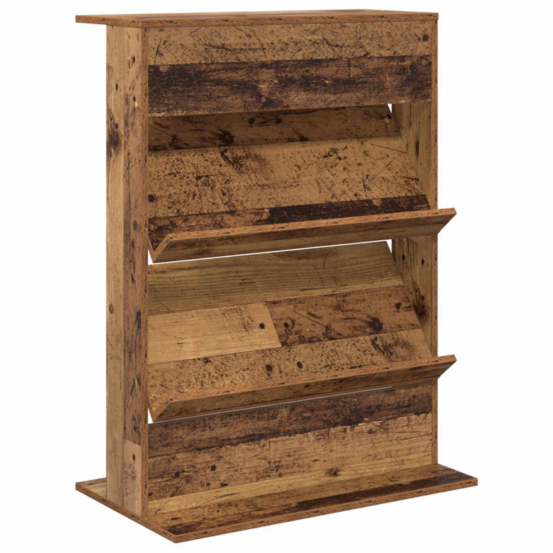 Wood Free Standing Magazine Rack, Old Wood