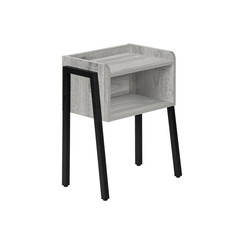 Table d'appoint polyvalente avec une fabrication durable et un attrait élégant pour n'importe quelle pièce, Gris clair, Noir