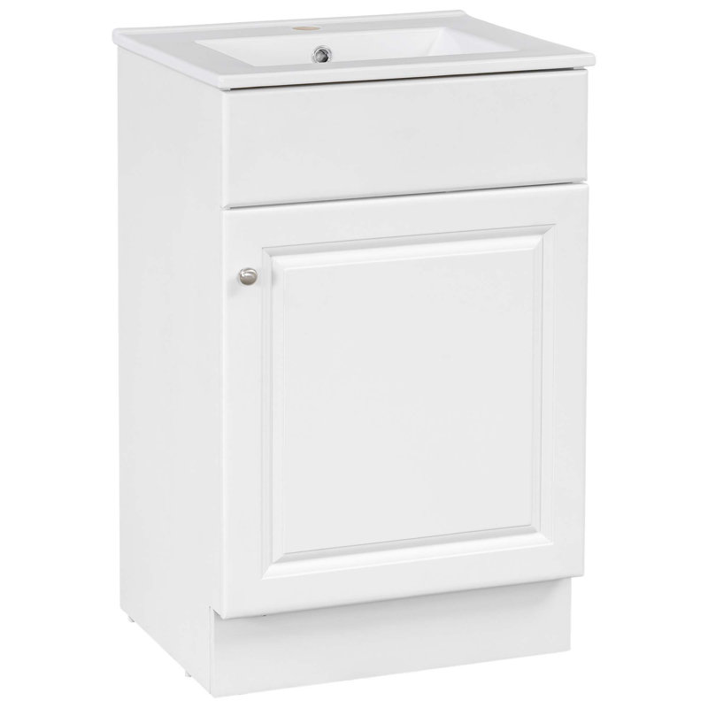 Versatile Bathroom Vanity With Premium Features For Stylish Storage, White