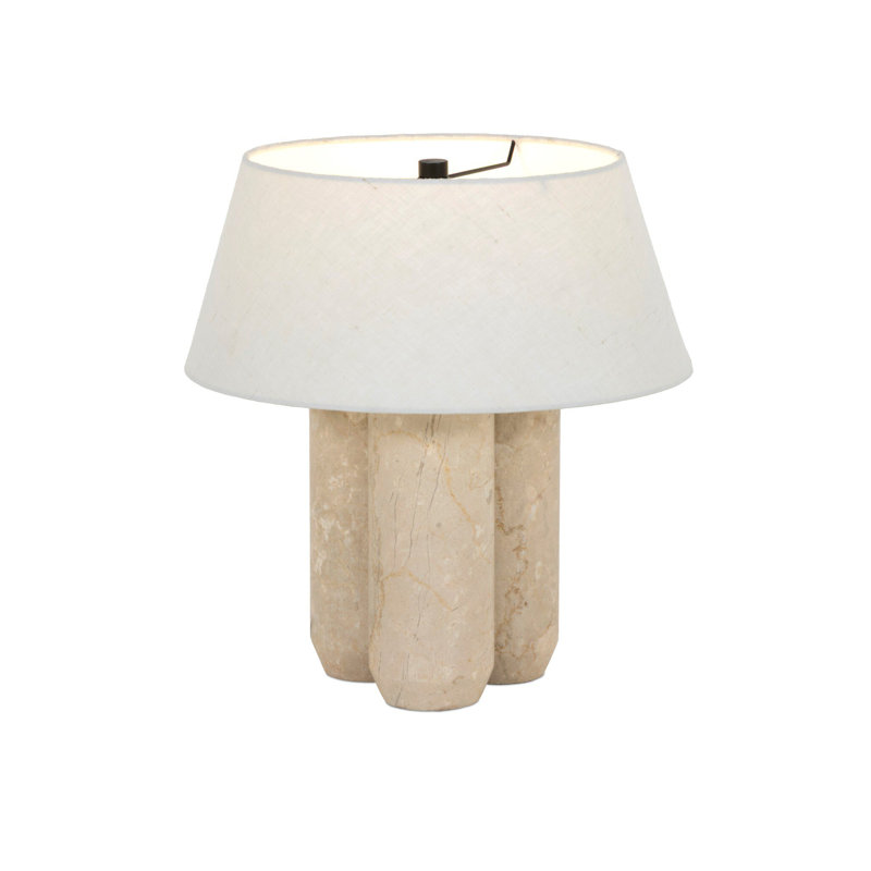 Bremen Table Lamp, Cream Marble
