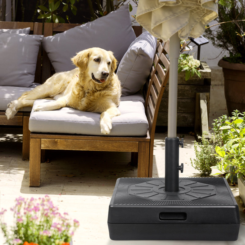 Winon 70 Lb. Plastic Free Standing Umbrella Base with Unique Both Sides Design