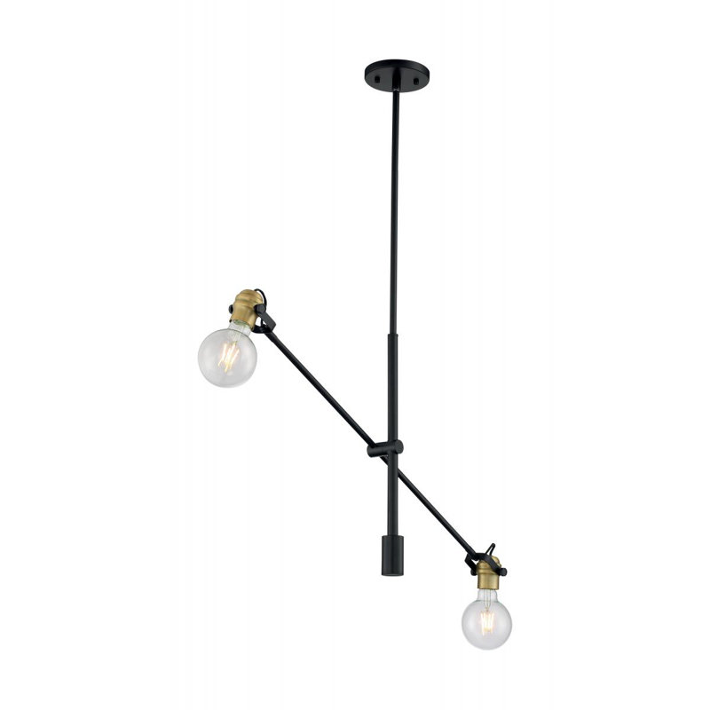 Nesmith 2 - Light Dimmable Sputnik Modern Linear Chandelier