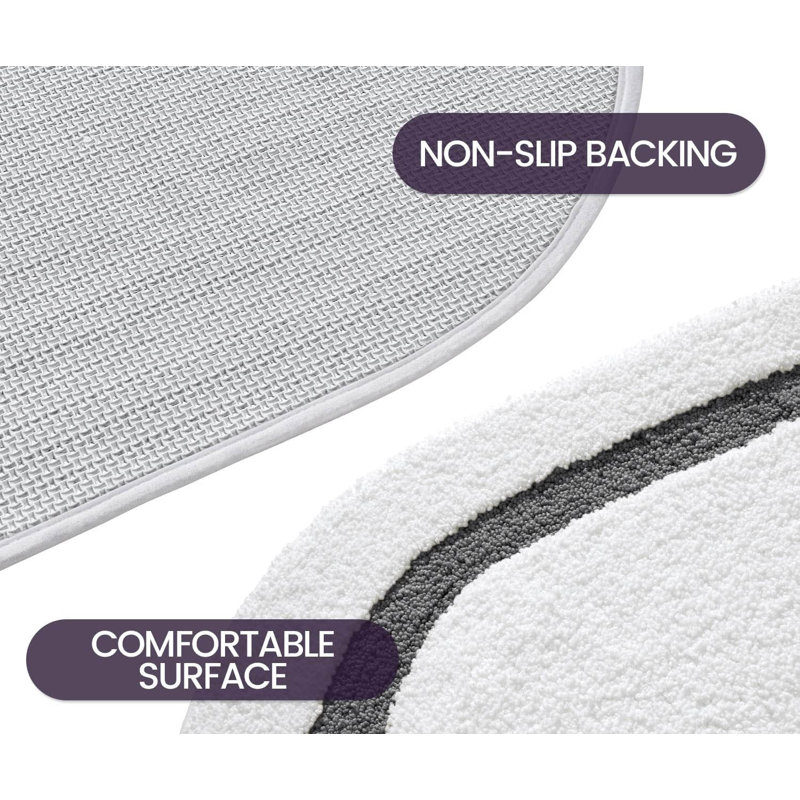 Oval Bath Mat, Grey