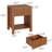 23.6” Tall End Table Set With Drawer, Nightstand With Storage Shelf For Living Room, Bedroom-955292088