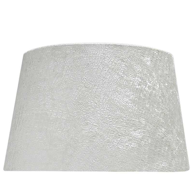 Echols Velvet Empire Lamp Shade in White, 26.5cm H x 43cm W x 43cm D