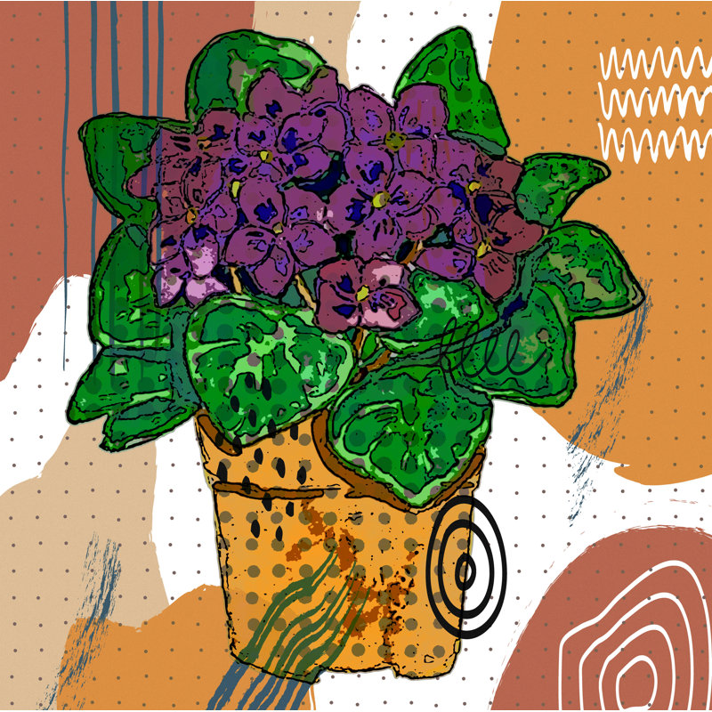 Boho Flowers 164 - Impression sur toile tendue, H 20 po x l 20 po x P 1,5 po