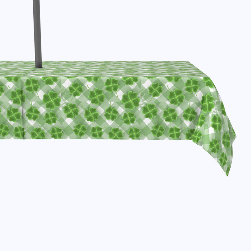 Ginevra Grassy 3D Shamrock Tablecloth, 104" L x 60" W