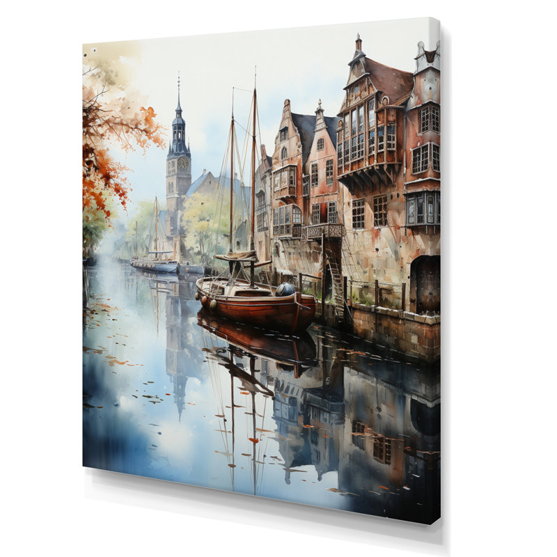 Allemagne Canal Serenity II - impression, Toile tendue, H 32 po x l 24 po x P 1 po