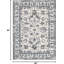 Tapis 5 x 7, lavable, léger, rétro, lavable à la machine, antitache, antidérapant, salon, chambre à coucher, gris, 5 pi x 7 pi.-1237982061