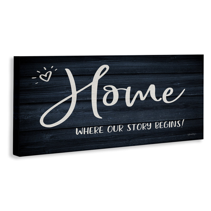«Where Our Story Begins», art mural sur toile par Susie Boyer, H 10 po x l 24 po