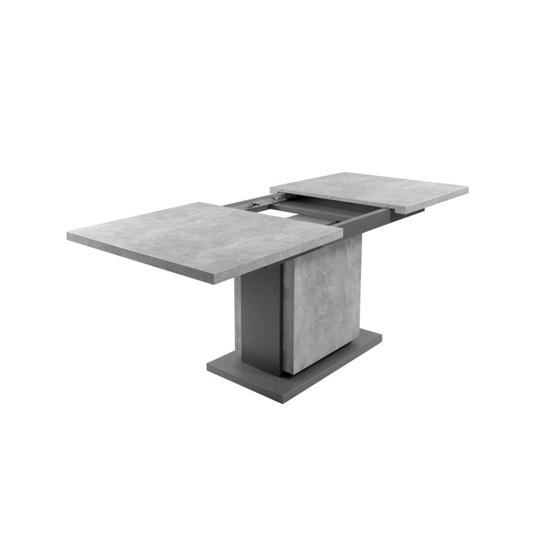 Fauzia Extendable Dining Table, H75 x L160 x W90cm, Grey