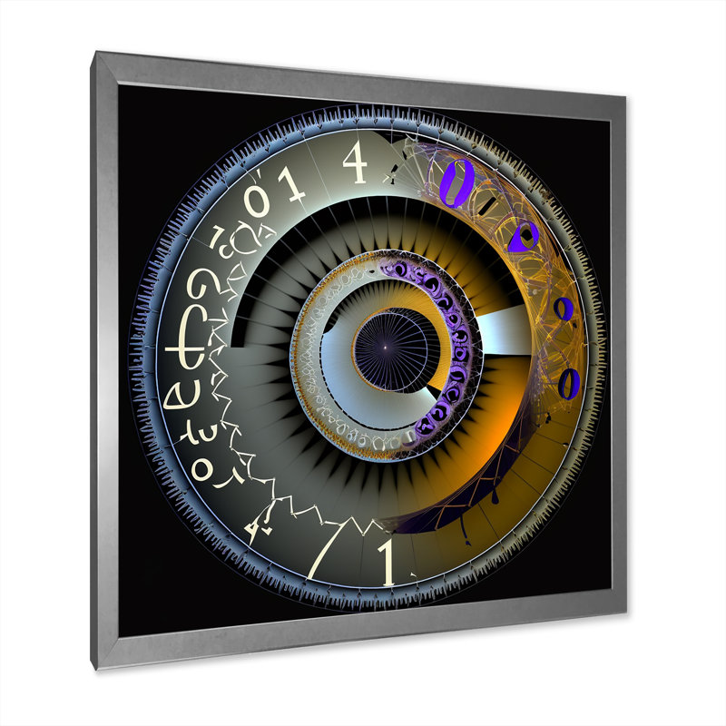 "Cosmic Calculations Ancien Cartographie I", reproduction sur toile, Cadre simple argenté, H 36 po x l 36 po