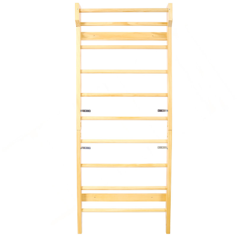 Échelle suédoise en bois, barres de décrochage pour la thérapie physique et la gymnastique (avec barre de traction réglable)